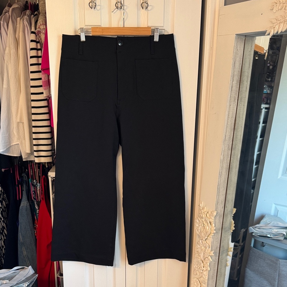 BNWT Maeve Ponte Colette wide leg cropped pants size 32